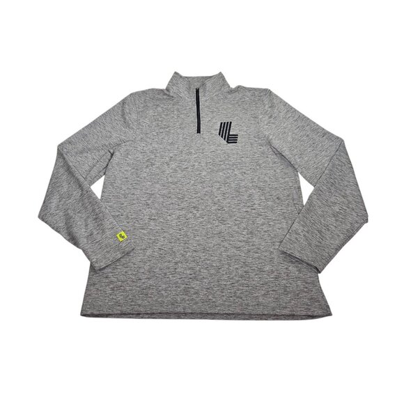 LIV Golf 1/4 Zip Pullover Shirt Heather Gray Men's Medium Long Sleeve - Picture 1 of 9